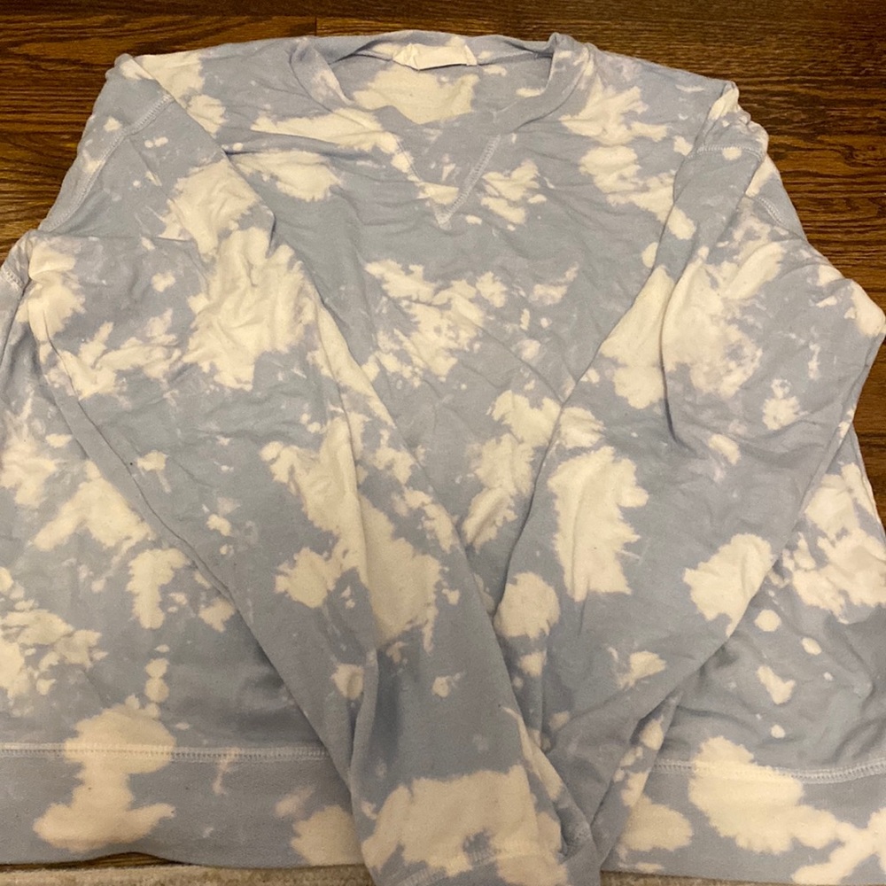 Blue Acid Wash Crewneck